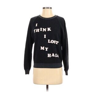 WILDFOX Black Pale Pink "I Think I Lost My Halo" Sweatshirt Athleisure - S